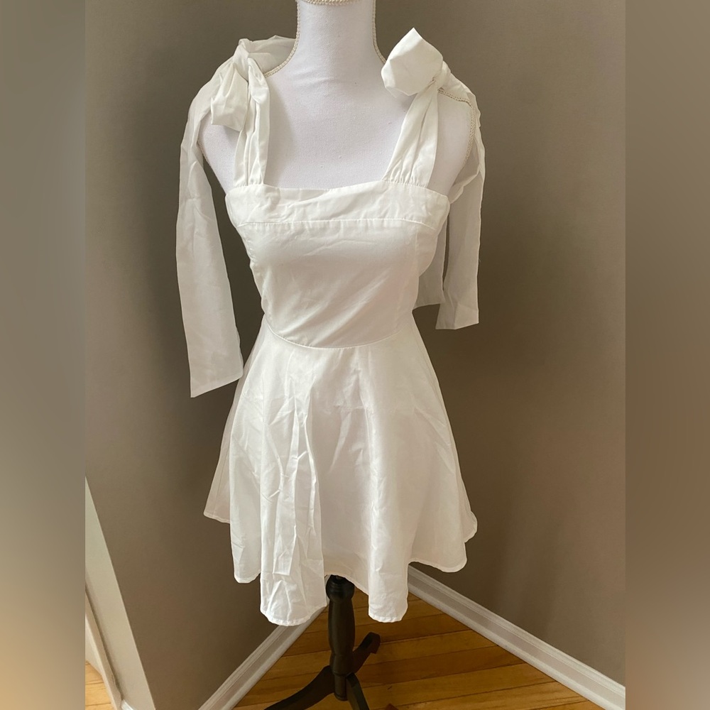 NWT Bikinishe Square Neck tie Strap Mini Dress - Picture 5 of 6